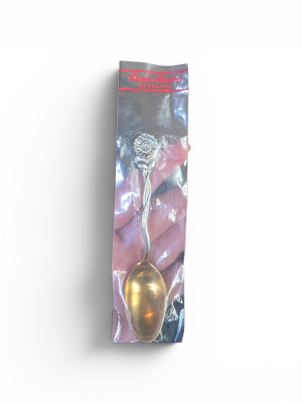 NIP Reed & Barton Sterling Silver Sunflower Demitasse Coffee Spoon